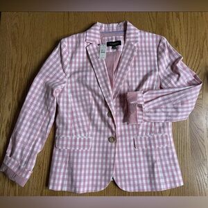 Talbots Pink Gingham Blazer Size 6